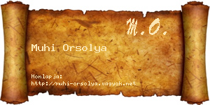 Muhi Orsolya névjegykártya